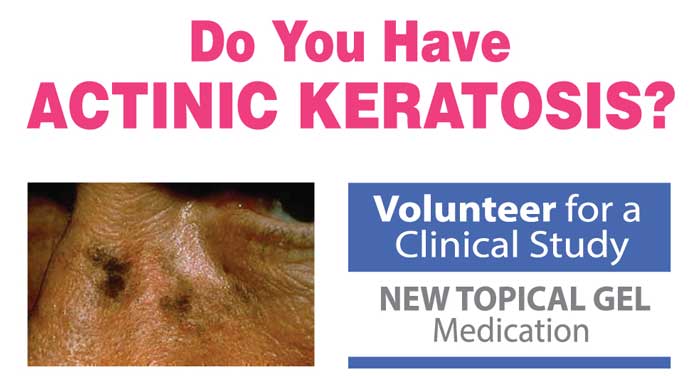 Actinic Keratosis Clinical Study at Contour Dermatology